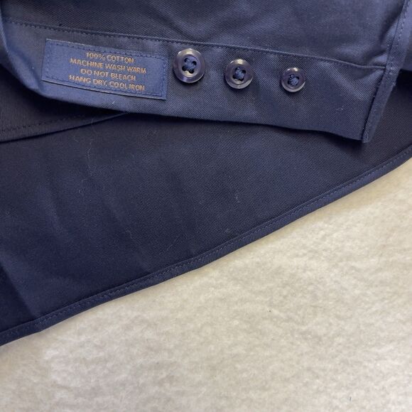 Donald Donahue Trim Fit Dress Shirt Mens 16 36/37 Navy Blue TRTDS888000 NWT $155 - Picture 10 of 16